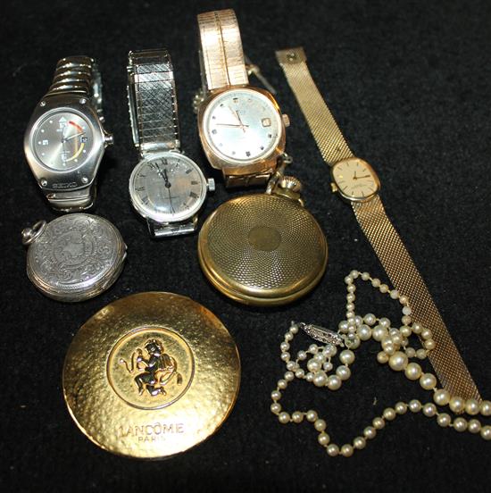 Qty of jewellery watches, silver etc